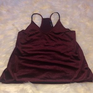 Satin Maroon Top